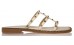 Sante off white φλατ σανδάλι με χρυσές λεπτομέρειες 23-307 Νέες Αφίξεις